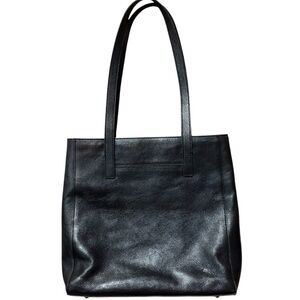 Patricia Nash Heritage Viana Tote Bag Purse Black Leather Double Handle Zip Top